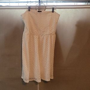 Blazer lace and lace strapless dress